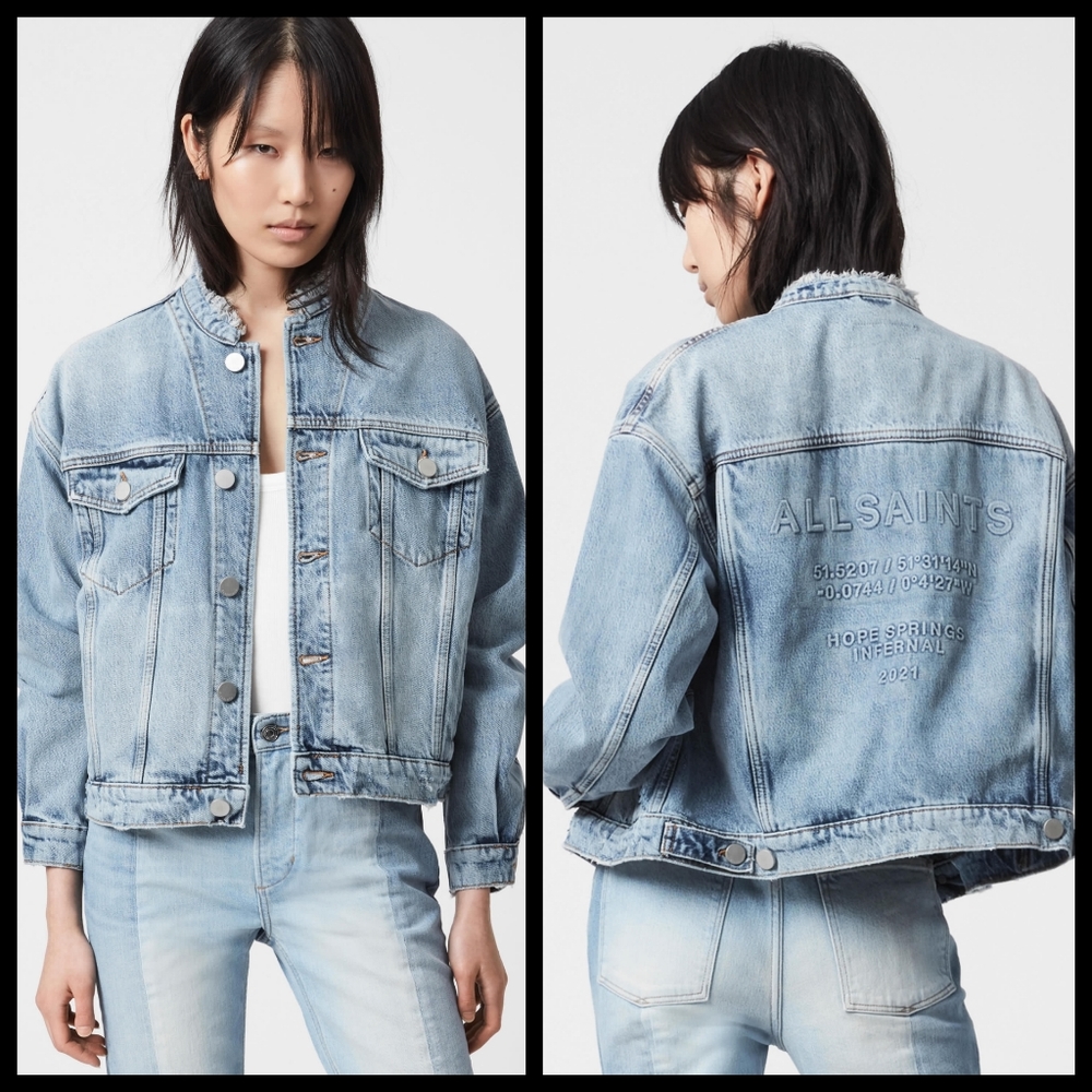 AllSaints Light Blue Denim Jacket